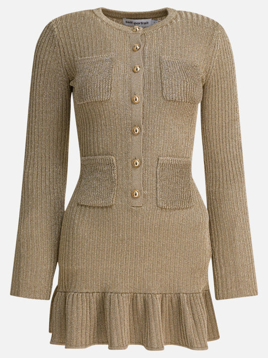 Abiti corti Solid colour  Oro - Self-portrait Donna | PLP | VIETTI Online Store 
