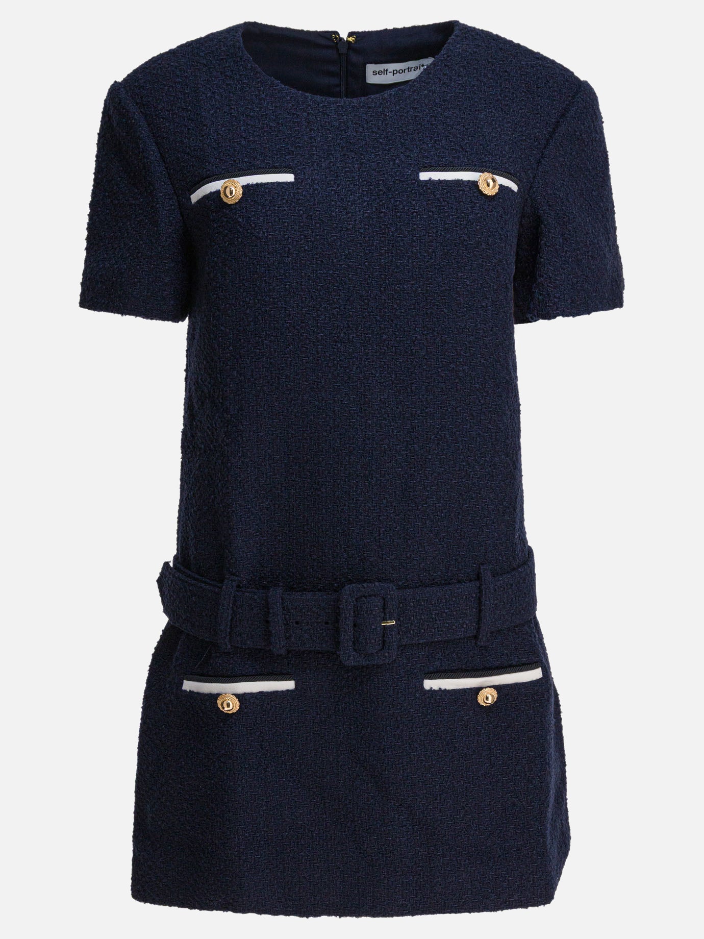 Mini dresses Solid colour  Blue - Self-portrait Women | PDP | VIETTI Online Store | thumbnail