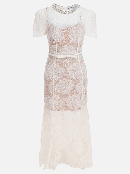 Abiti midi Solid colour  Beige - Self-portrait Donna | PDP | VIETTI Online Store 
