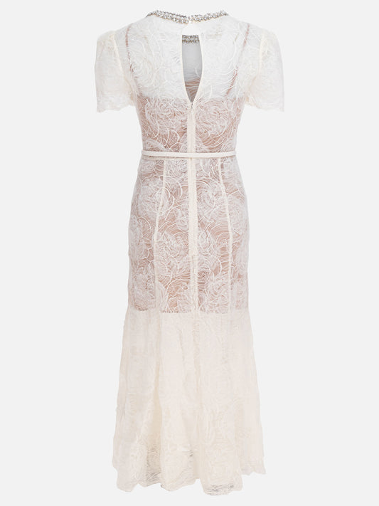 Abiti midi Solid colour  Beige - Self-portrait Donna | PDP | VIETTI Online Store | 2
