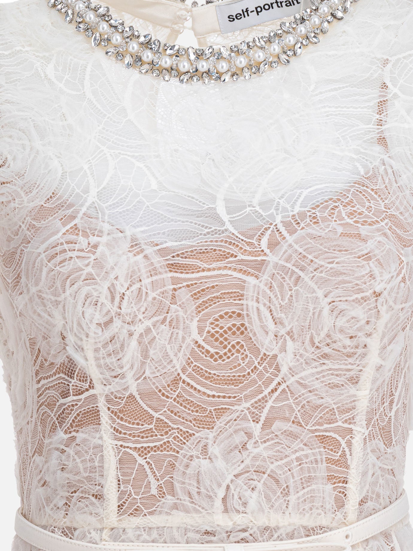 Abiti midi Solid colour  Beige - Self-portrait Donna | PDP | VIETTI Online Store | thumbnail_3