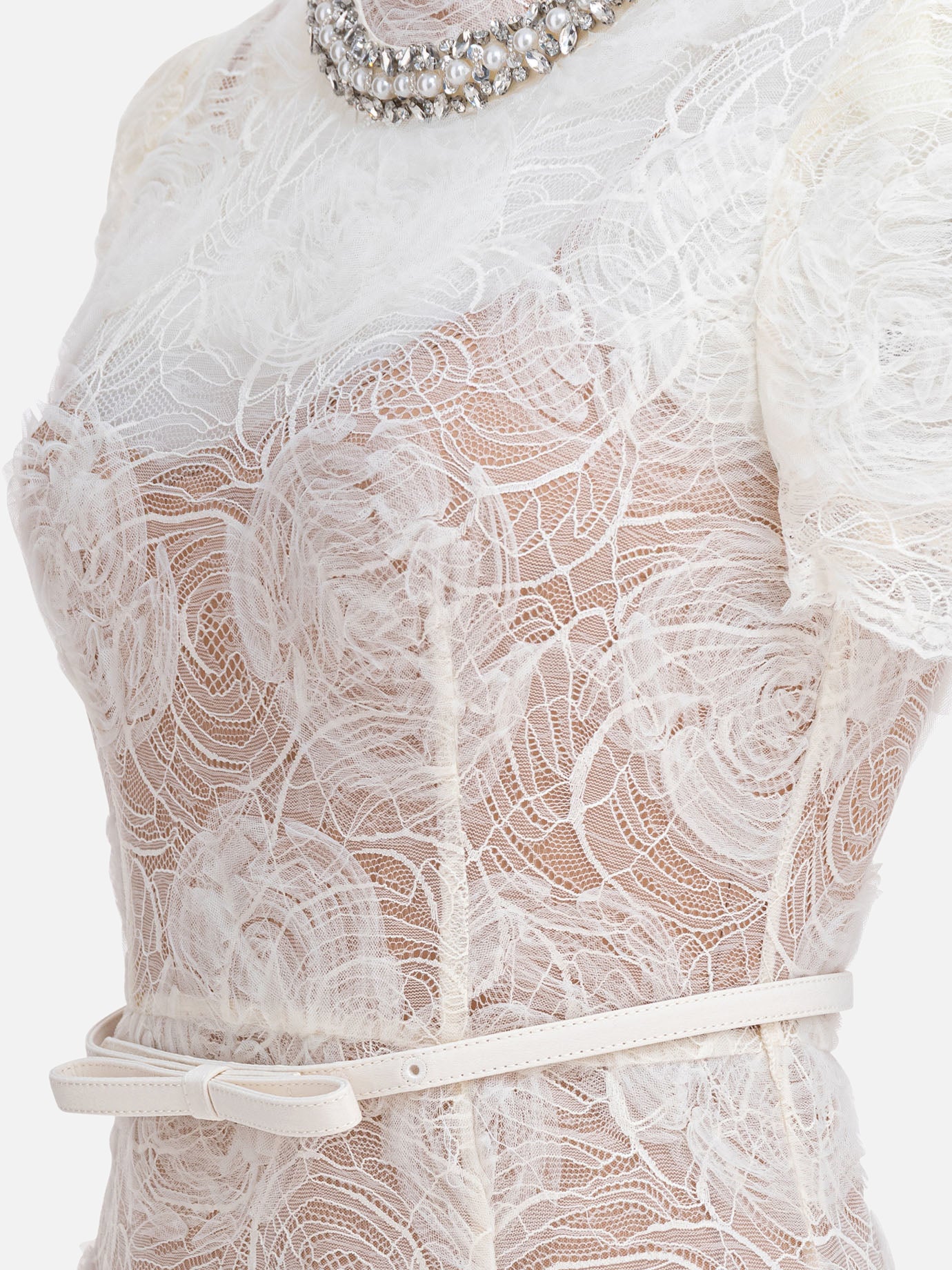 Abiti midi Solid colour  Beige - Self-portrait Donna | PDP | VIETTI Online Store | thumbnail_4