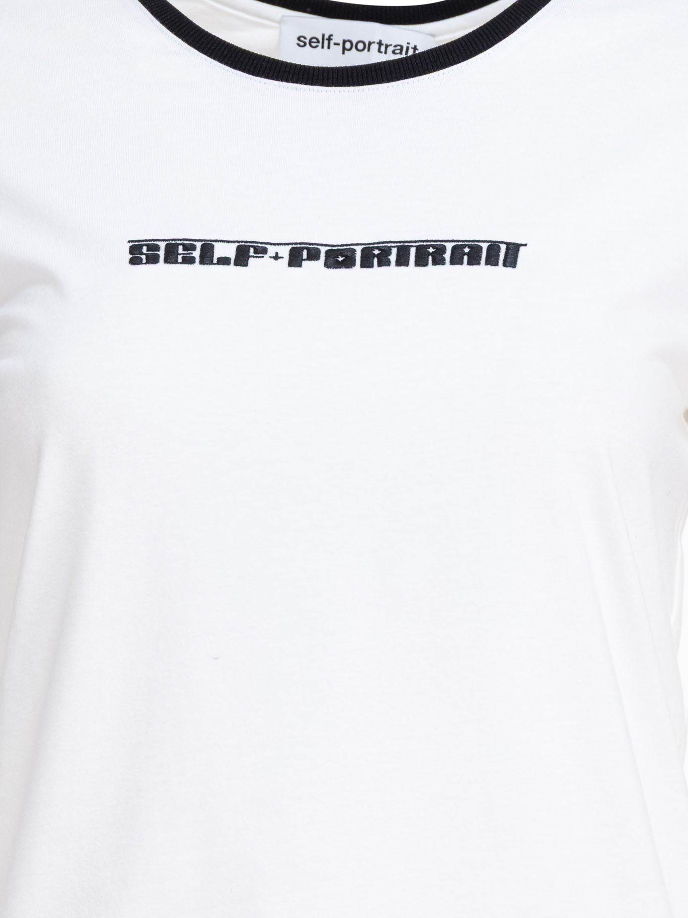 T-shirt girocollo Logo  Bianco - Self-portrait Donna | PDP | VIETTI Online Store | thumbnail_3