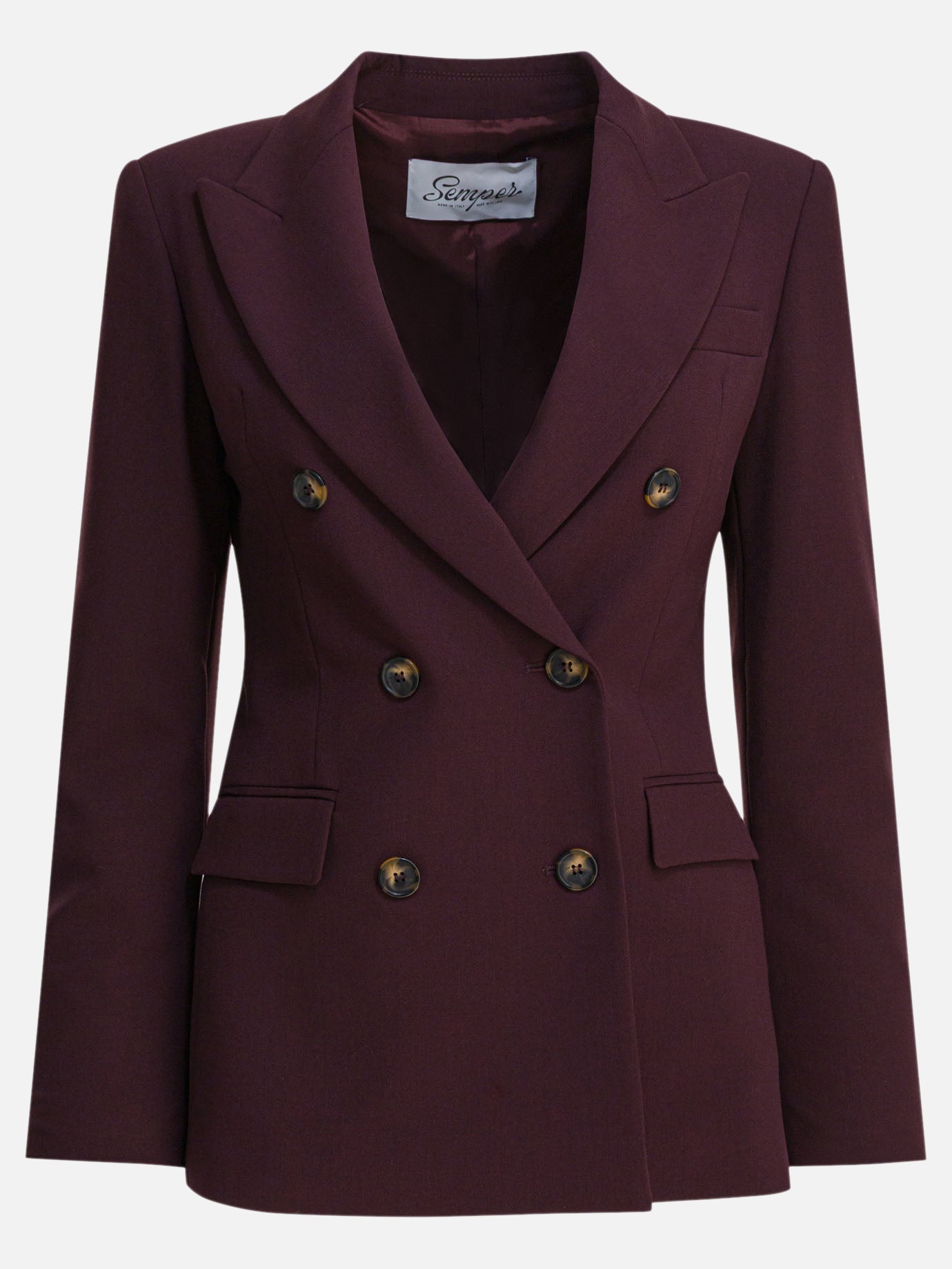 Blazers Solid colour  Bordeaux - Semper Women | PDP | VIETTI Online Store | Zoom-Modal
