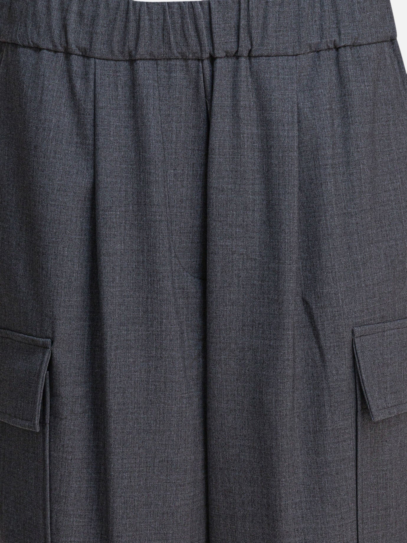 Pantaloni cargo & parachute Solid colour  Grigio - Semper Donna | PDP | VIETTI Online Store | thumbnail_3