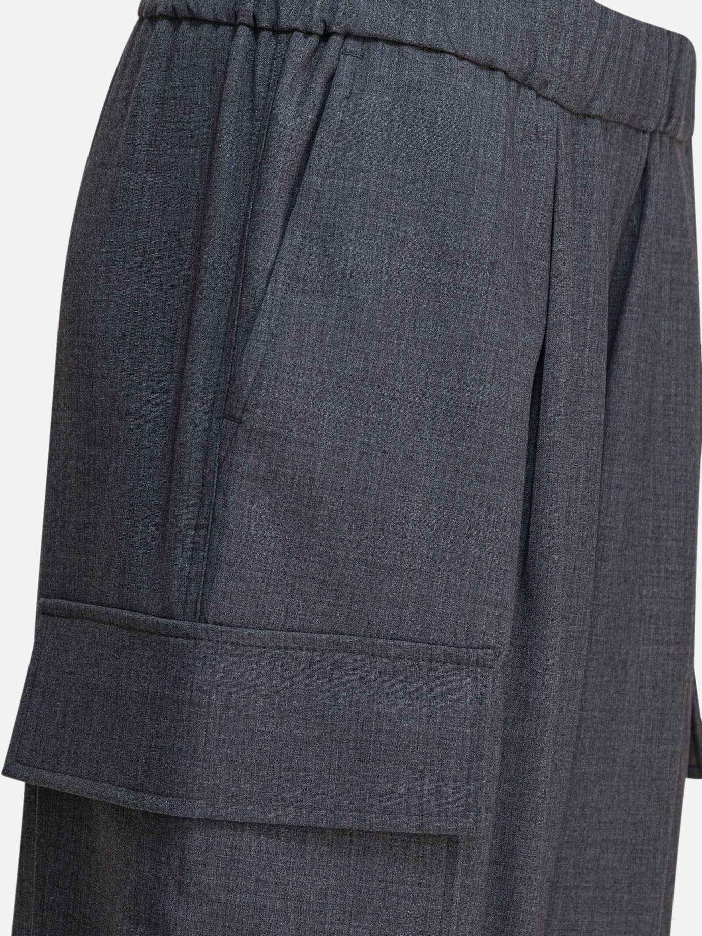 Pantaloni cargo & parachute Solid colour  Grigio - Semper Donna | PDP | VIETTI Online Store | thumbnail_4