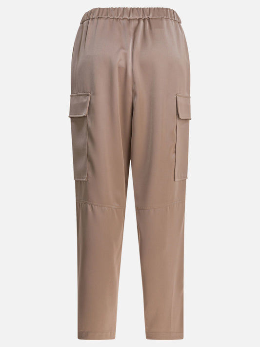 Cargo & parachute trousers Solid colour  Beige - Semper Women | PDP | VIETTI Online Store | 2
