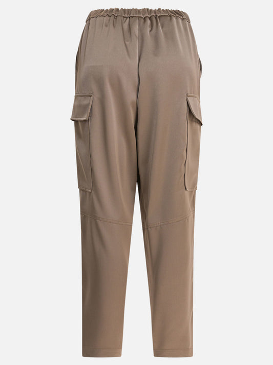 Cargo & parachute trousers Solid colour  Beige - Semper Women | PDP | VIETTI Online Store | 2
