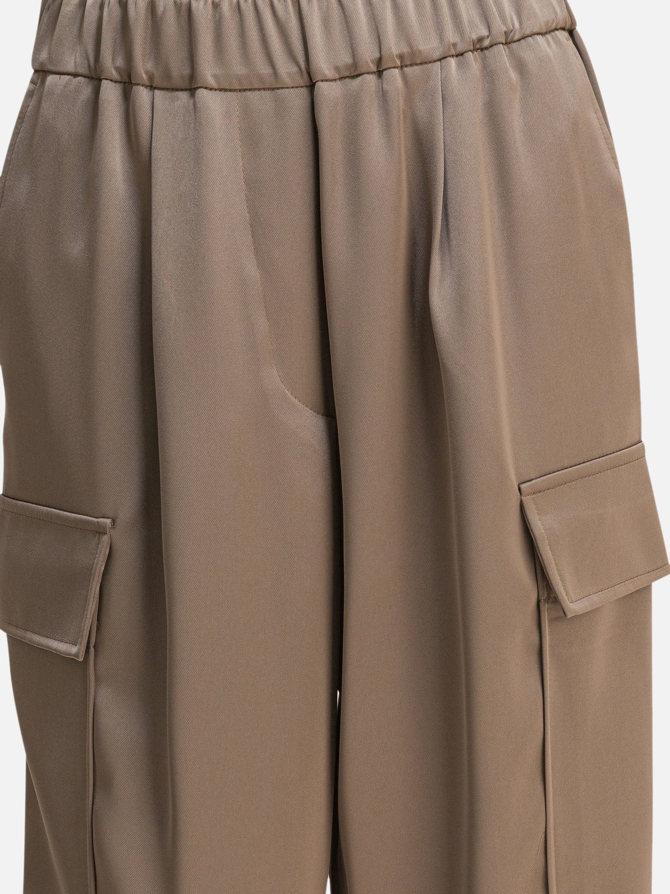 Pantaloni cargo & parachute Solid colour  Beige - Semper Donna | PDP | VIETTI Online Store | thumbnail_3