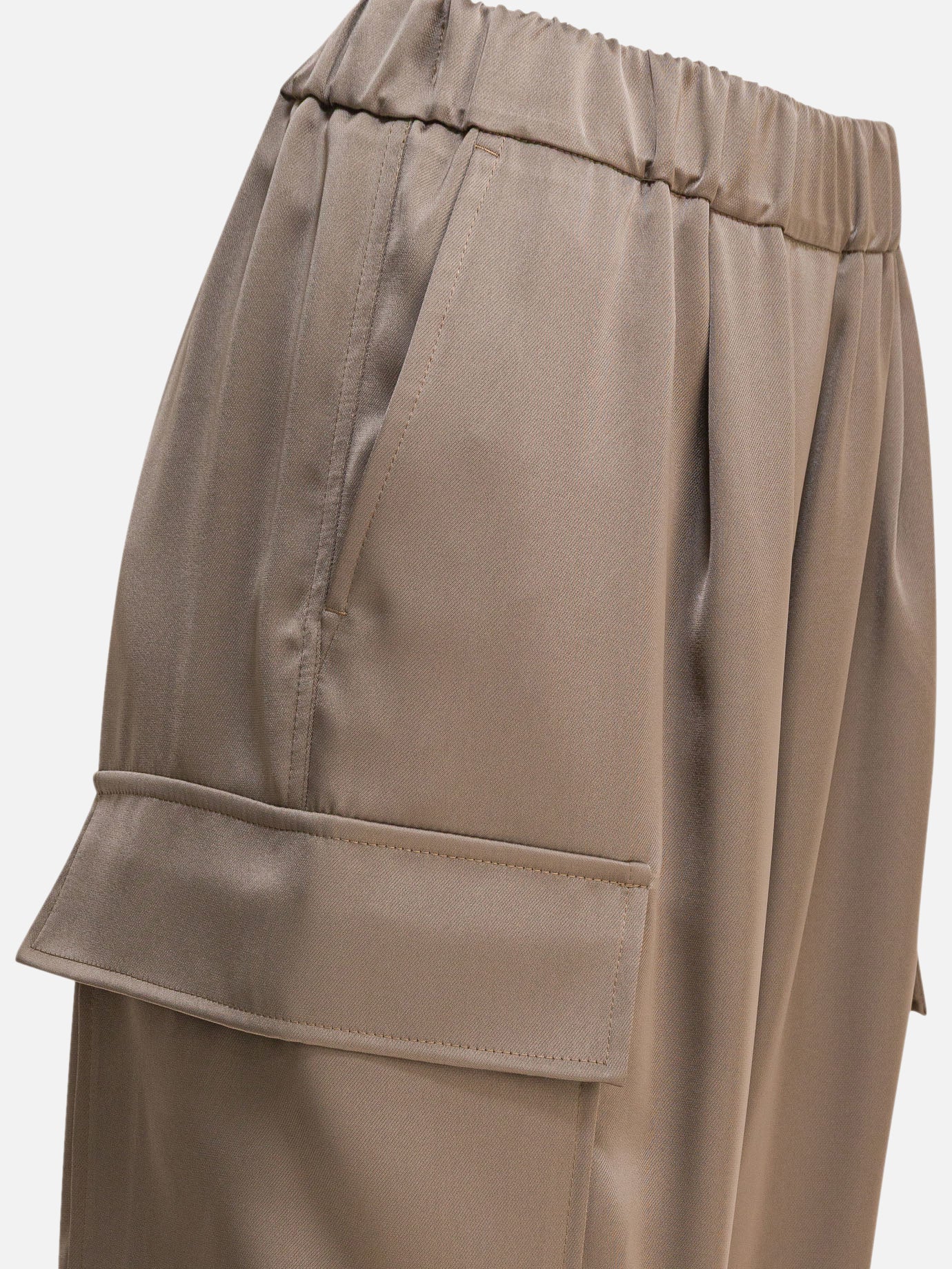 Pantaloni cargo & parachute Solid colour  Beige - Semper Donna | PDP | VIETTI Online Store | thumbnail_4