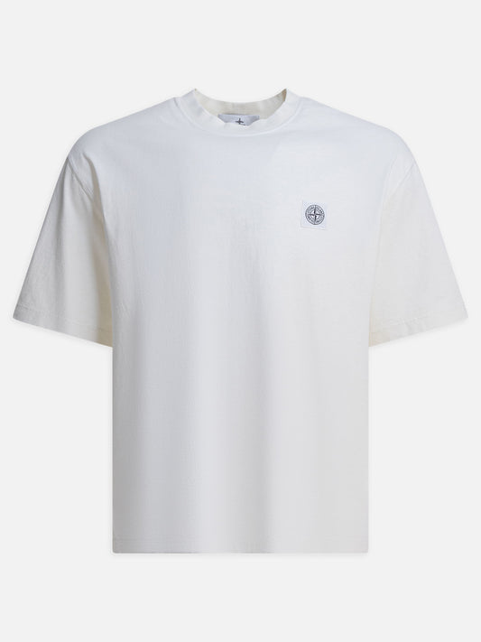T-shirt girocollo Logo  Beige - Stone Island Uomo | PDP | VIETTI Online Store 
