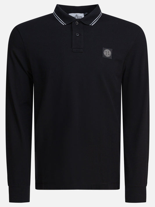 Stone Island Polo in cotone biologico e piqué 21725681_M Black 1