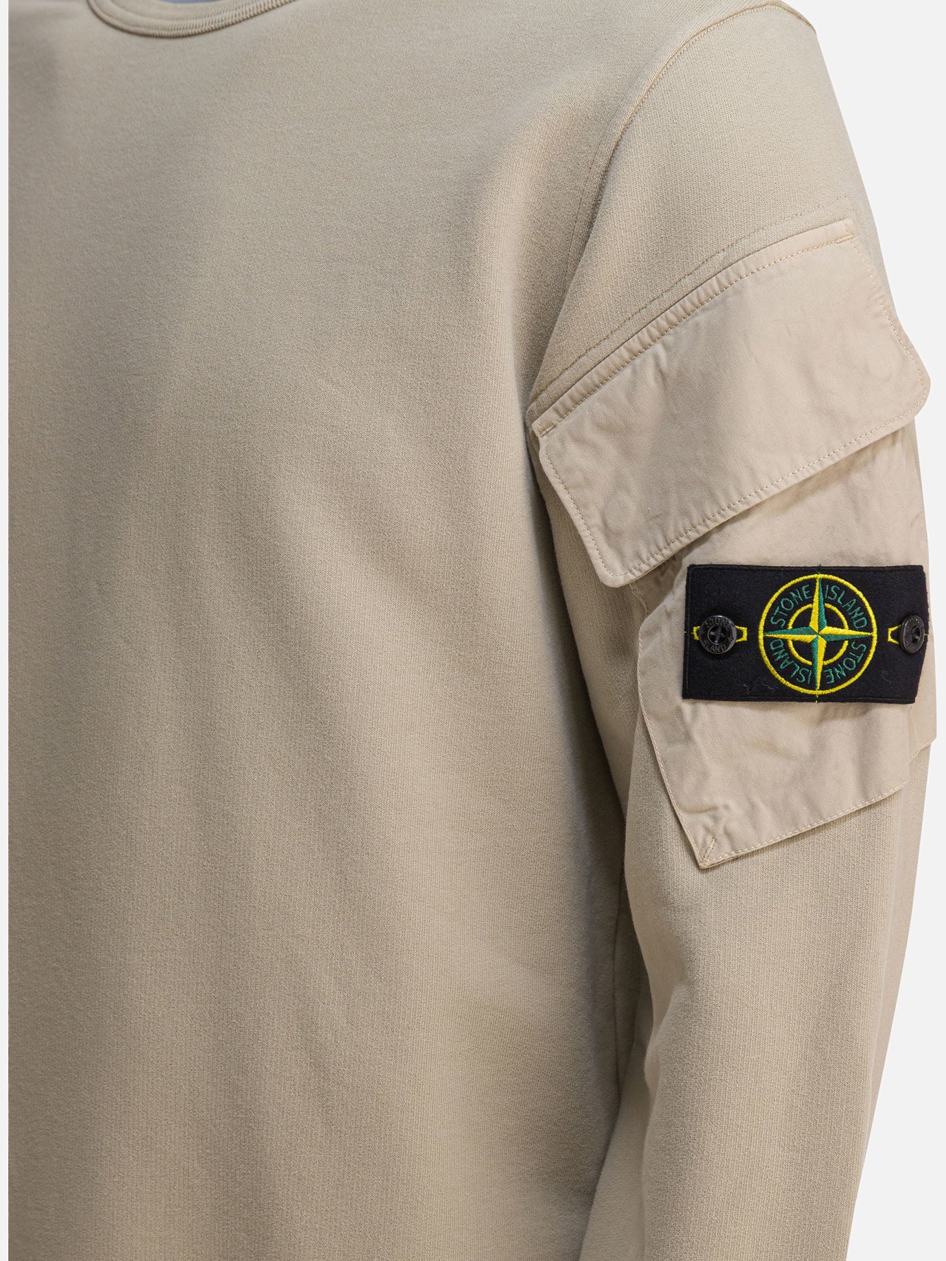 Felpe girocollo Logo  Beige - Stone Island Uomo | PDP | VIETTI Online Store | thumbnail_4