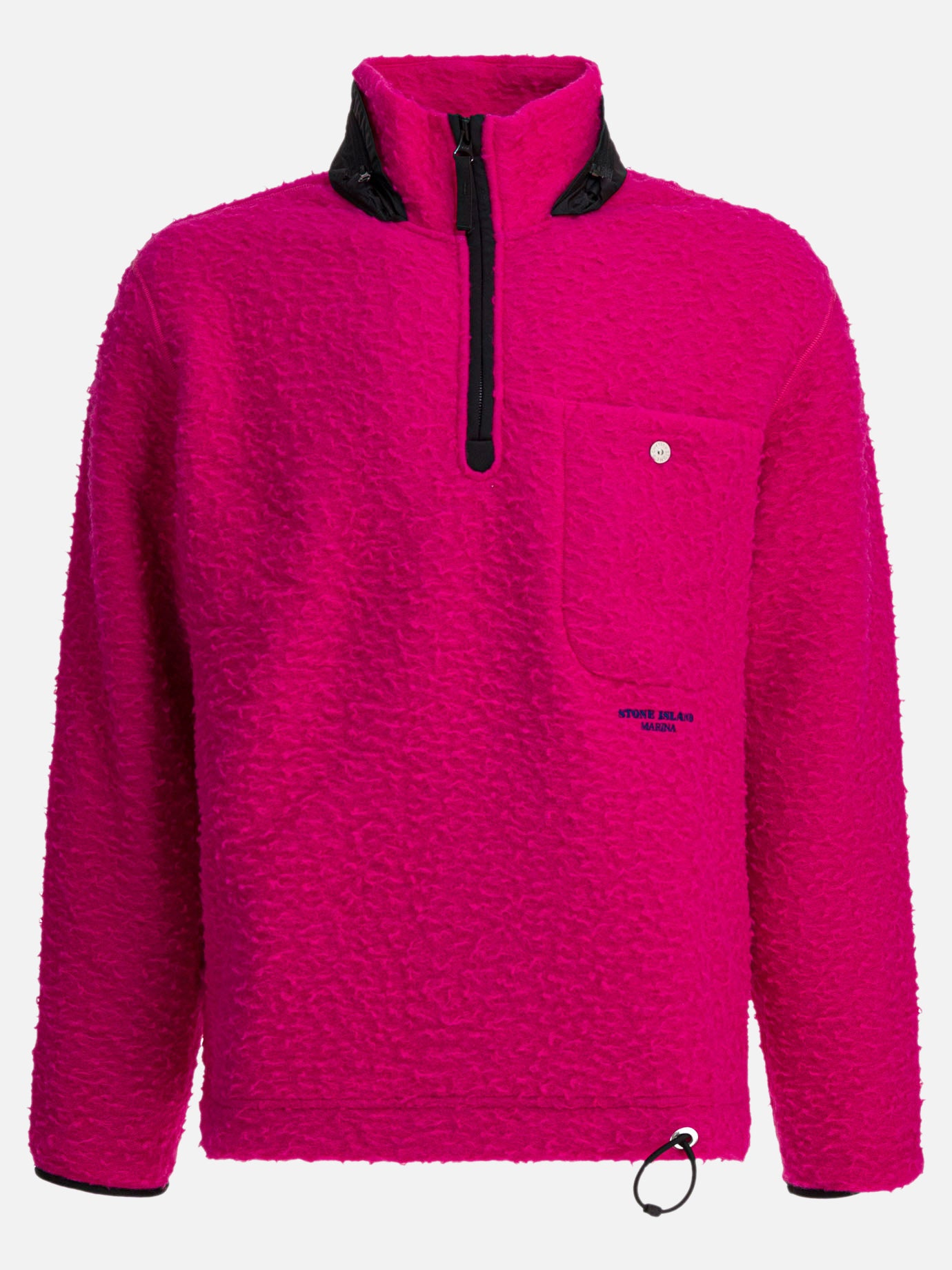 Felpe con mezza zip Logo  Fucsia - Stone Island Uomo | PDP | VIETTI Online Store | thumbnail