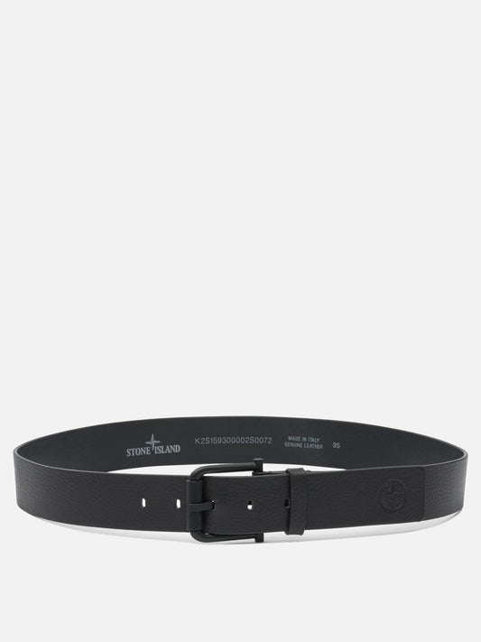 Leather belts 100% calf leather  Black - Stone Island Men | PDP | VIETTI Online Store 
