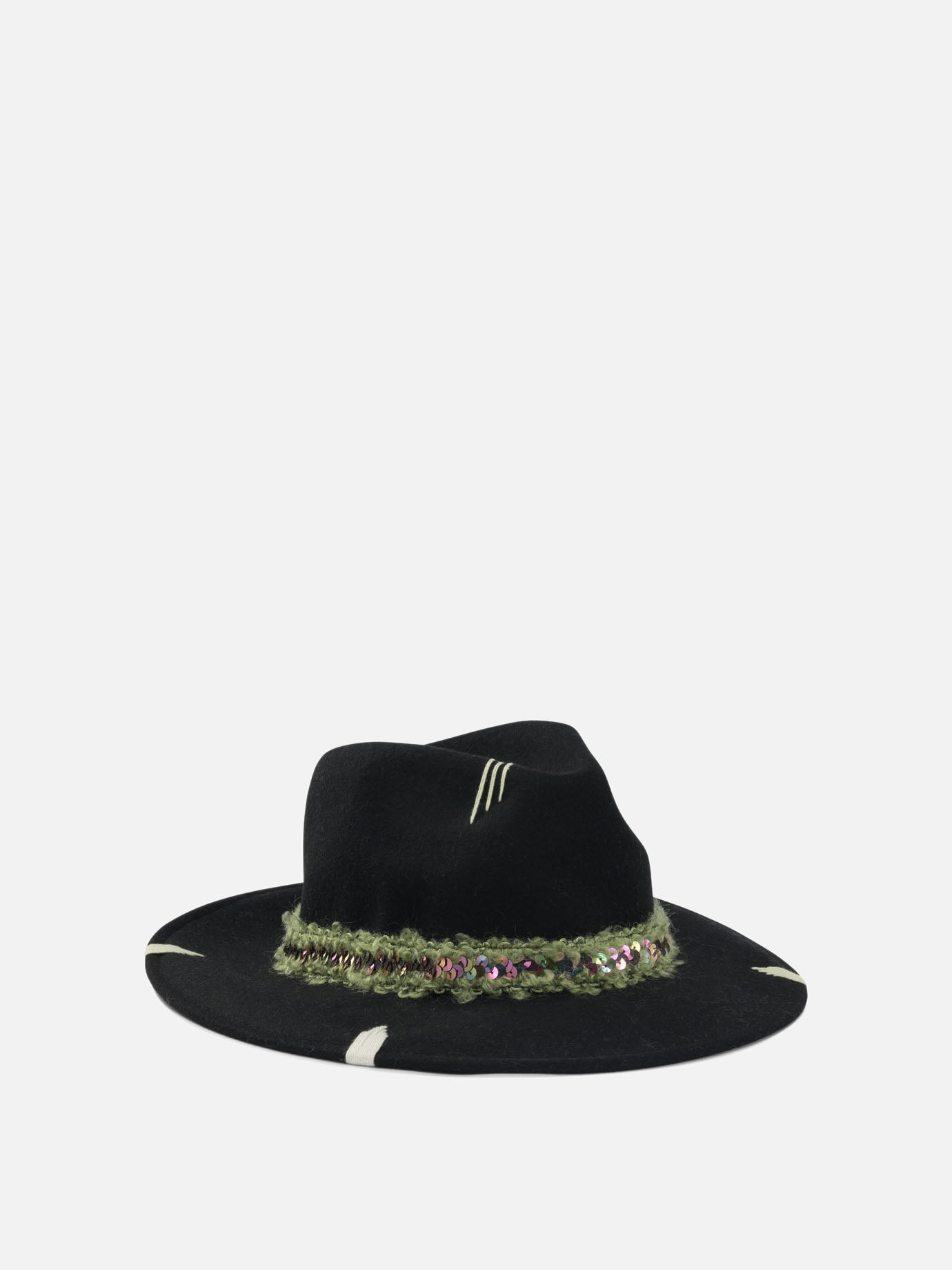 Cappelli classici 100% wool  Nero - The Hat Gang Donna | PDP | VIETTI Online Store | thumbnail_2