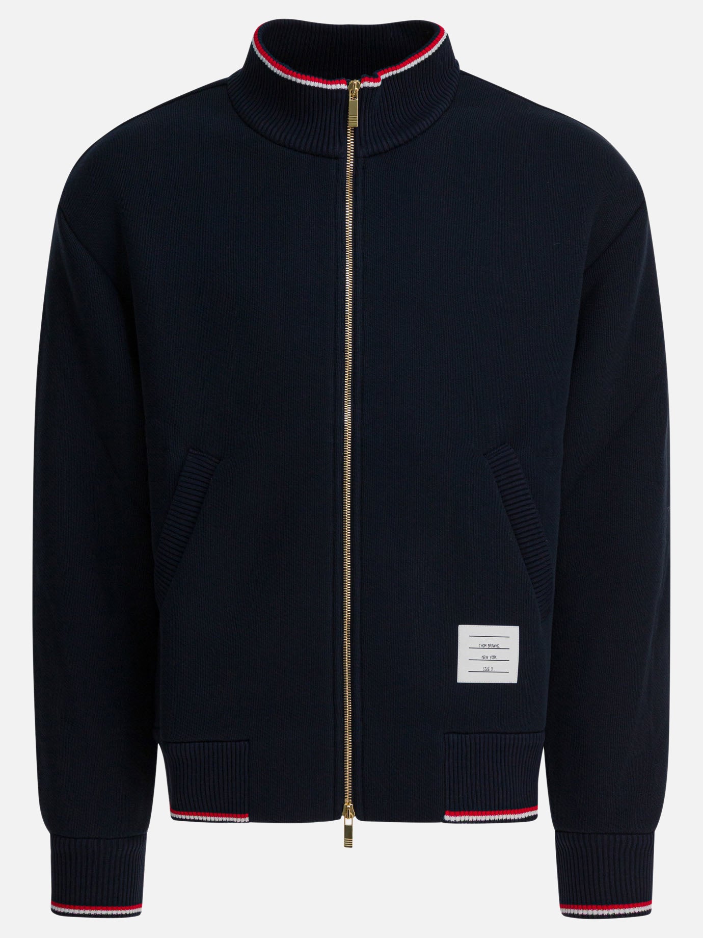 Felpe con zip Solid colour  Blu - Thom Browne Uomo | PDP | VIETTI Online Store | Zoom-Modal
