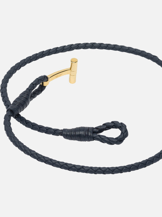 Tom Ford T-braided leather bracelet 22097761_L Blue 2