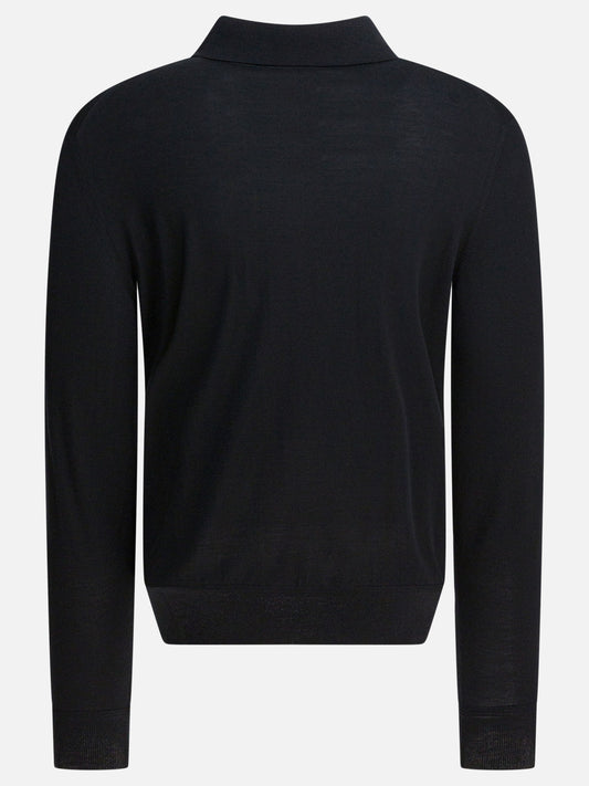Tom Ford Polo a maniche lunghe 26129418_48 Black 2