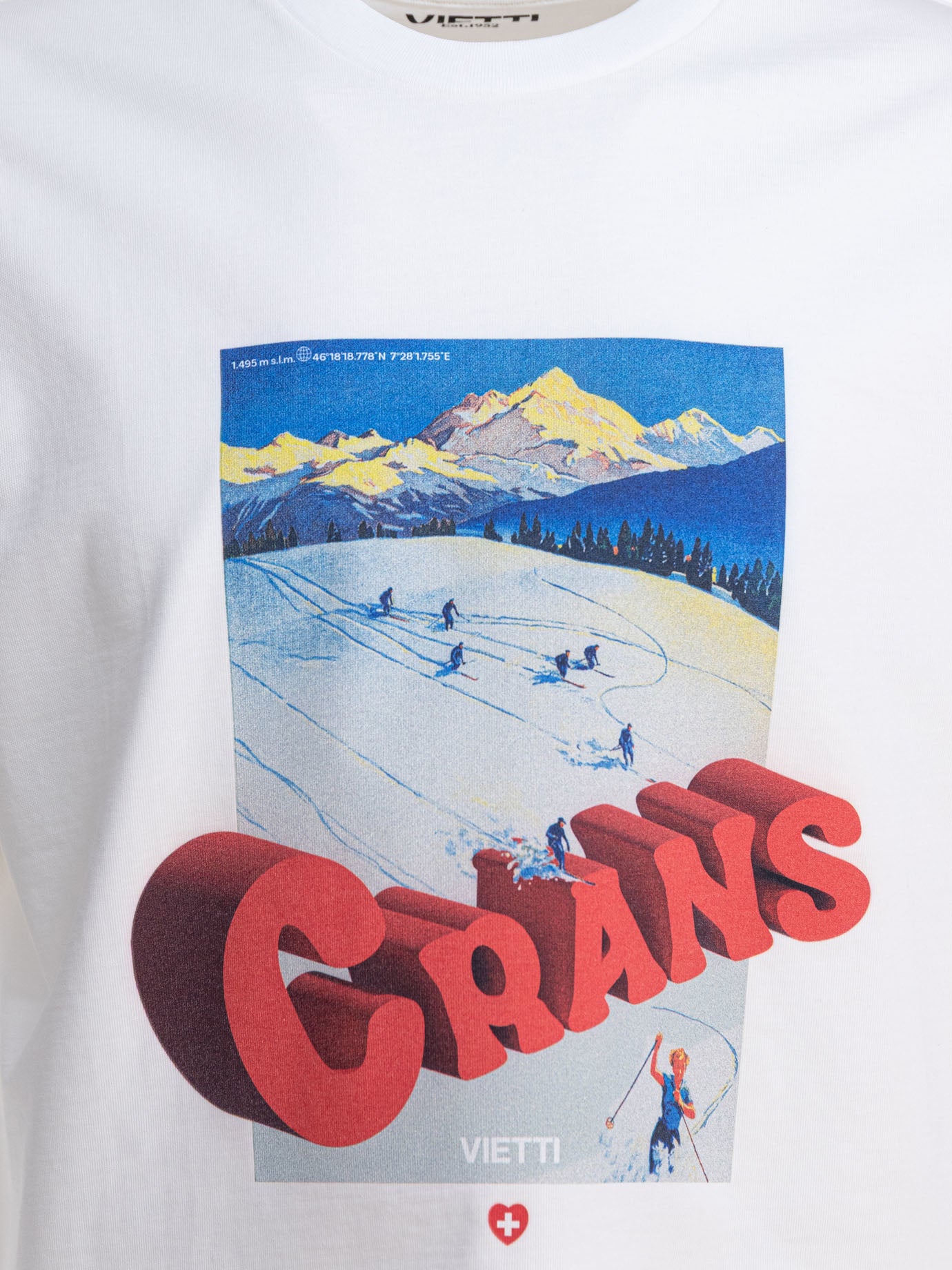 VIETTI Merchandise "Crans" crewneck T-shirt White