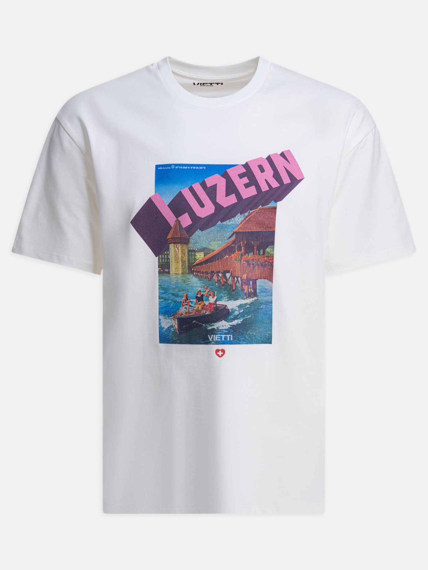 VIETTI Merchandise Crew-neck T-shirt "Luzern" White