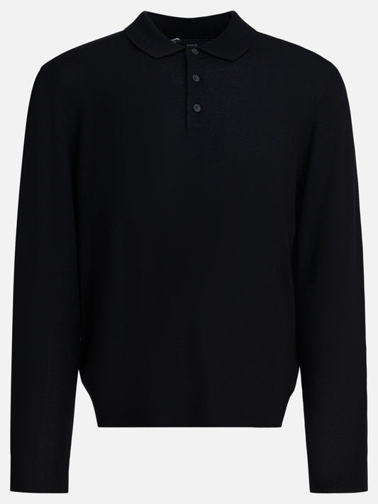 Polo shirts with buttons Solid colour  Black - Vince Men | PLP | VIETTI Online Store 
