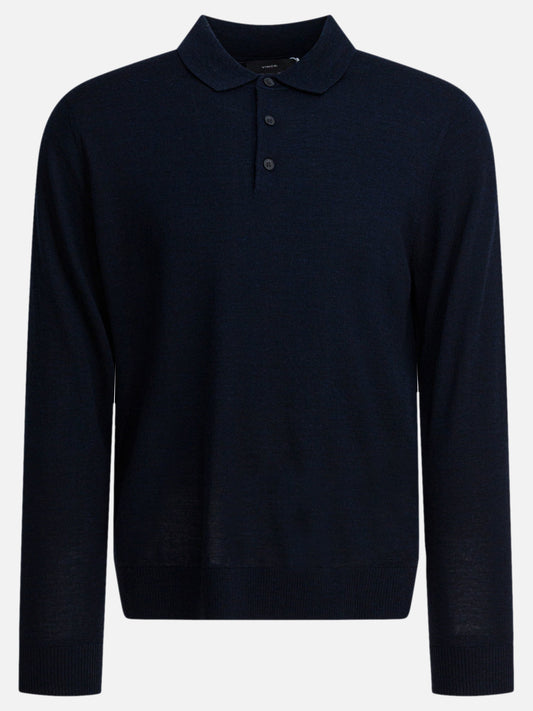 Polo con bottoni Solid colour  Blu - Vince Uomo | PDP | VIETTI Online Store 

