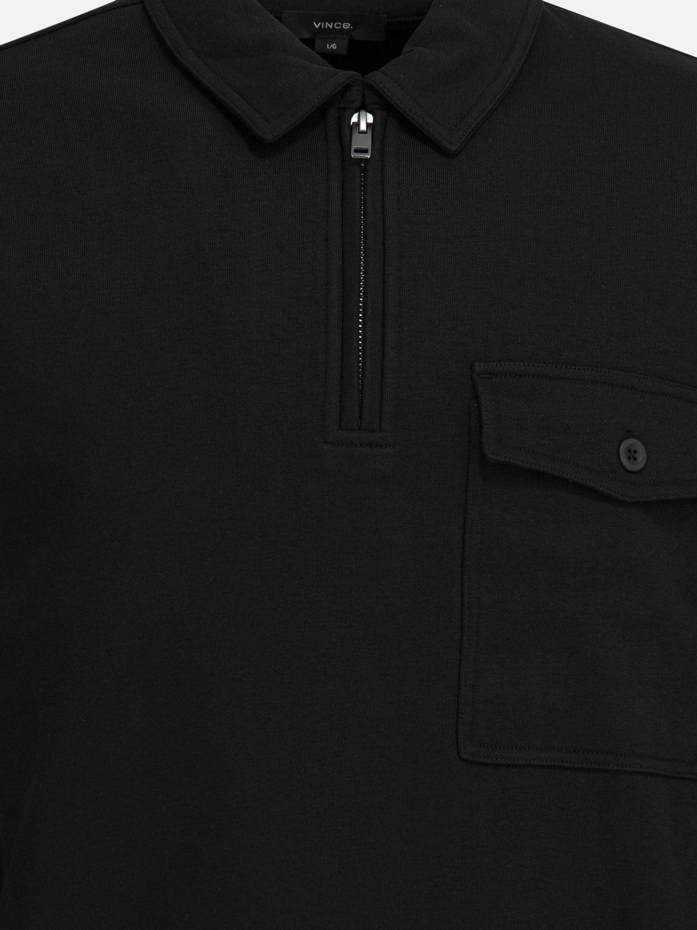Polo shirts with buttons Solid colour  Black - Vince Men | PDP | VIETTI Online Store | thumbnail_3