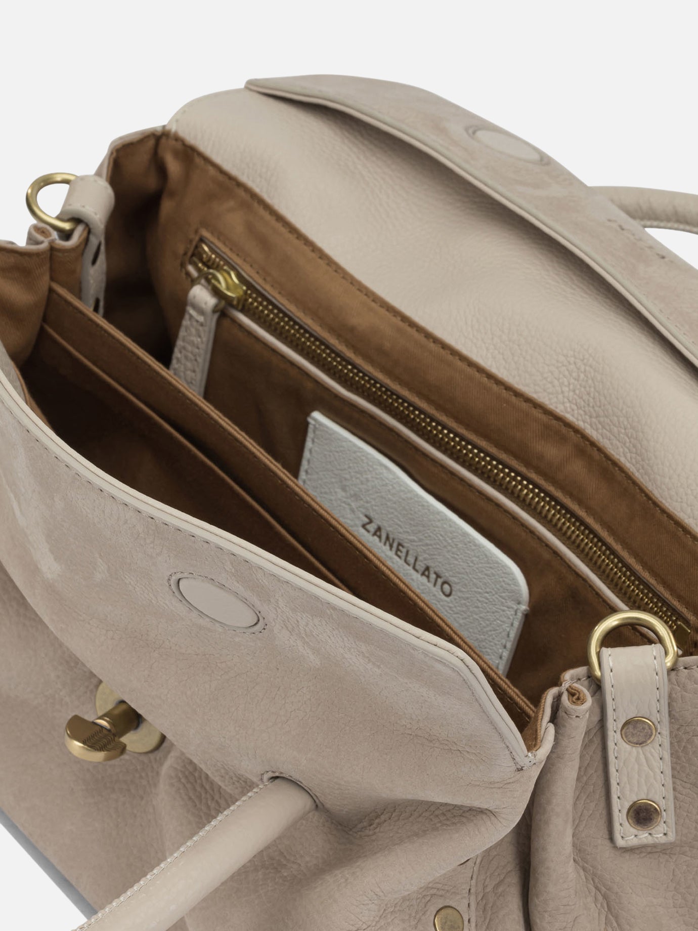 Medium bags 100% leather  Beige - Zanellato Women | PDP | VIETTI Online Store | Zoom-Modal_5
